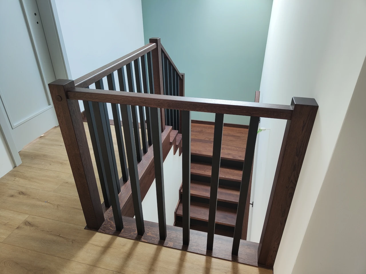 Balustrada schodowa dębowa rustic